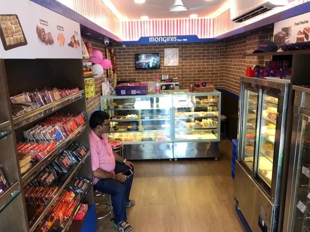 Actual Cake Shop Inside View & Refrigerated Display Setup